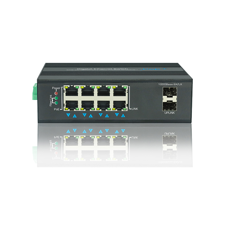 სვიჩი  TT-5802GE 8 x 1000Mbit POE,2 x Gigabit Fiber port DC 48V-57VDC,IEEE 802.3af/at, Total power:120W