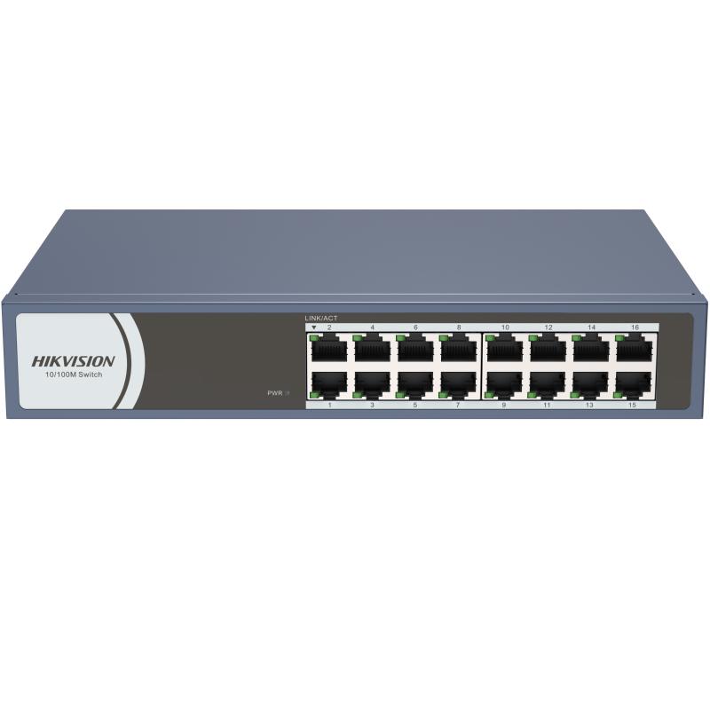 სვიჩი Hikvision,DS-3E0116R-O, 14 Port, Unmanaged