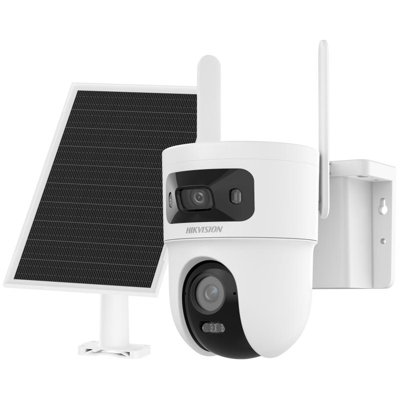 კამერა IP, Hikvision,DS-2CFSP8-D/4G(2.8+4mm)8MP,PT,Dual-lens,Fixed,4G,Built-in Battery 9000mah,with 8w solar panel,Mic&Spk,Smart Hybrid Light,WL&IR 30m,MicroSD,IP65