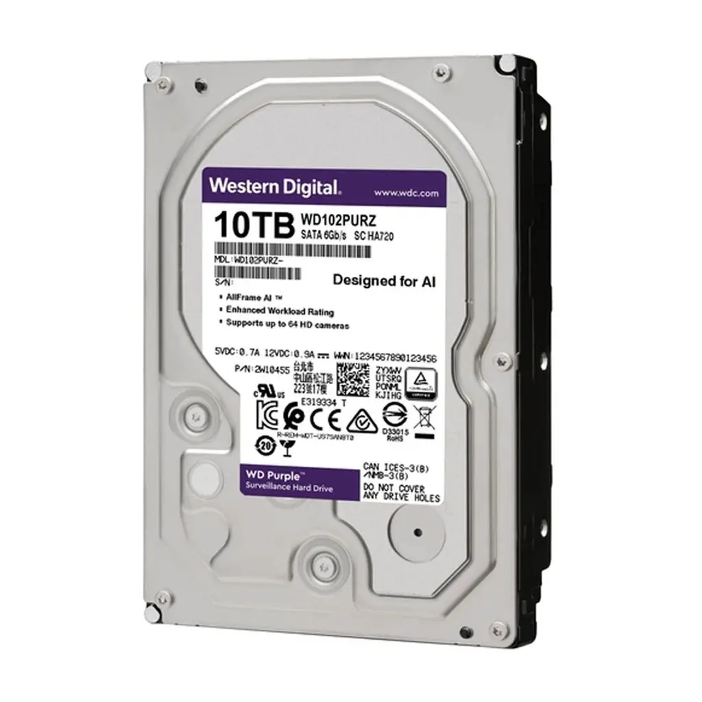 მყარი დისკი, Western Digital, 10tb, WD102PURX-78